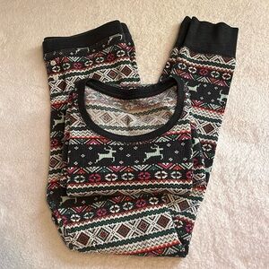 Ladies Thermal Pajama Set, Size S Bottoms, M Top
